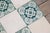 1920s Portuguese Art Deco Tiles Set of 32 Large Green & White Antique Decorative Tiles For Sale - Image 13 of 18