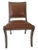 Nancy Corzine Walnut Leather Chair For Sale