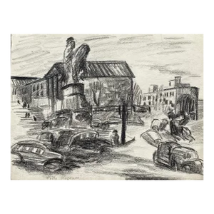 1940s Frank Wallace Philadelphia Art Museum Drawing