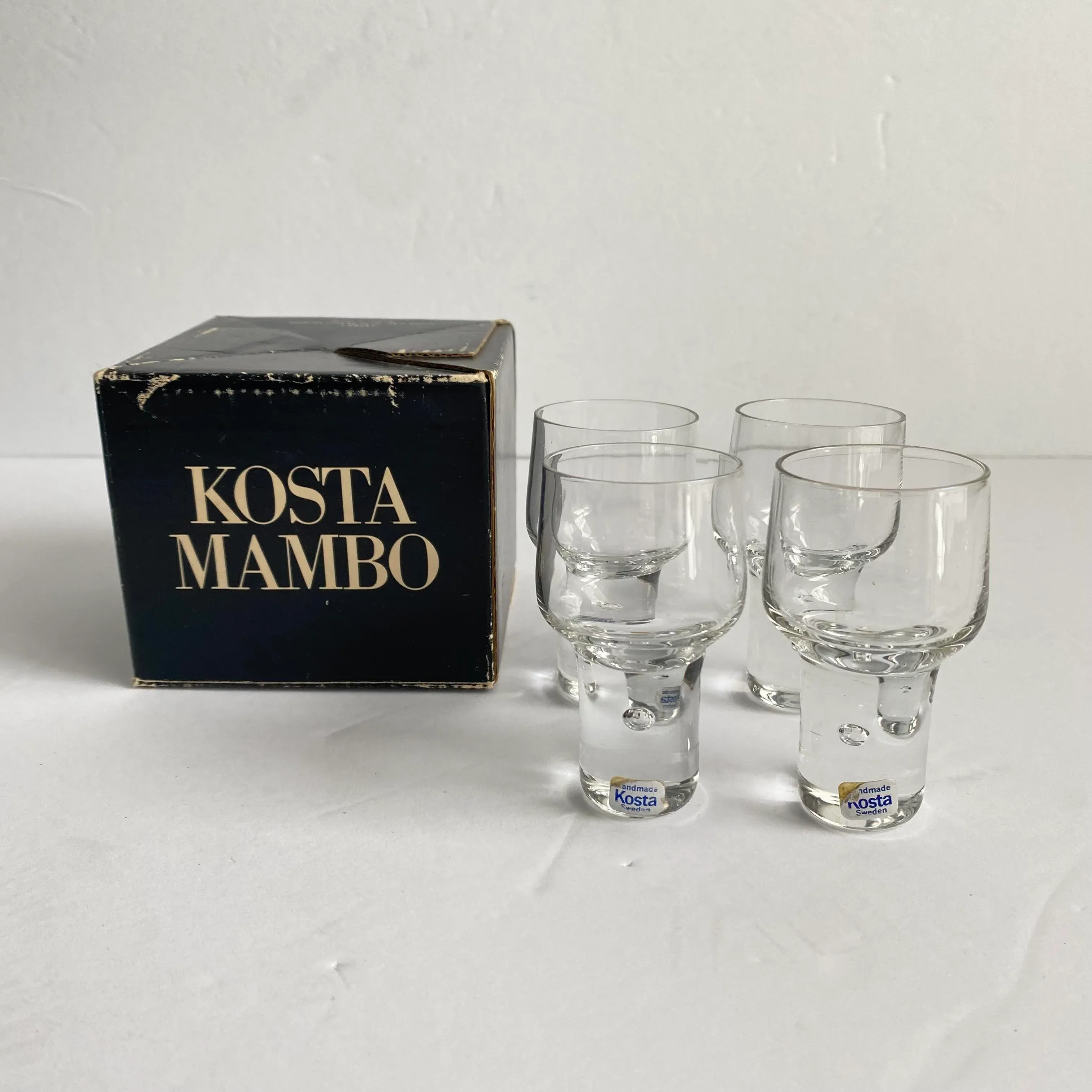 Kosta Boda Mambo Shot Cordial Liqueur Glasses Small Glass Desert