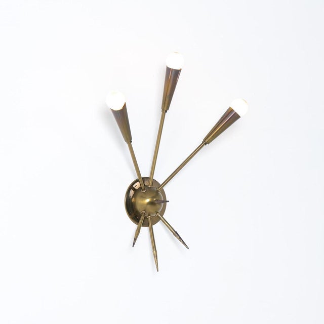 1950s Mid-Century Modern Sputnik Wall Lights, 1950s, Set of 2 For Sale - Image 5 of 16