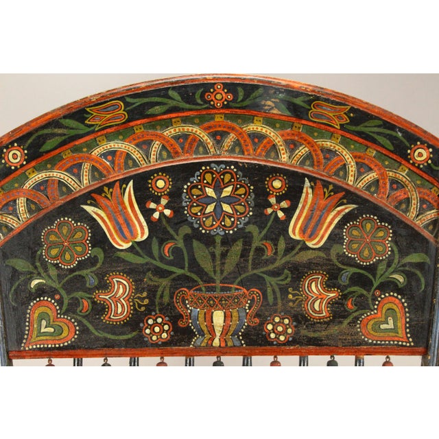 Dated 1902 German Schwälmer Folk Art Wedding Chair For Sale - Image 9 of 18