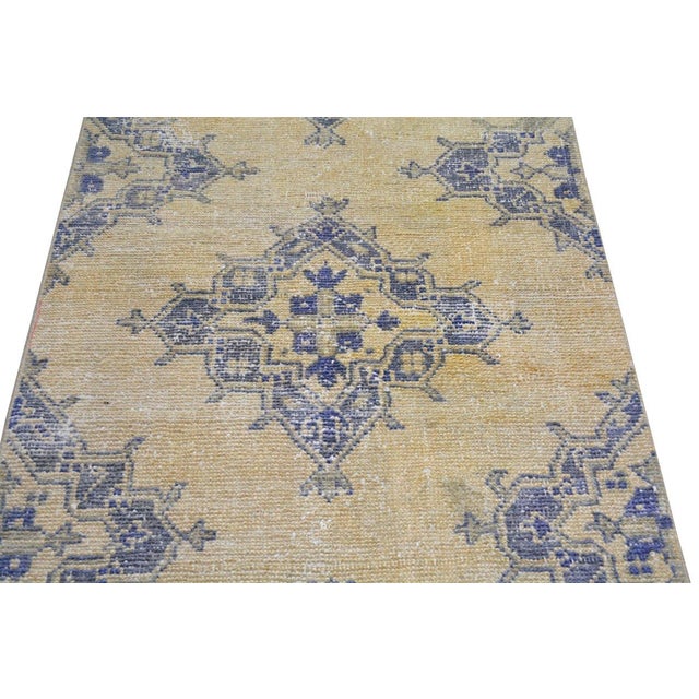 Vintage Turkish Anatolian Hand Knotted Wool Rug, 3'3''x11'5'' For Sale - Image 4 of 4