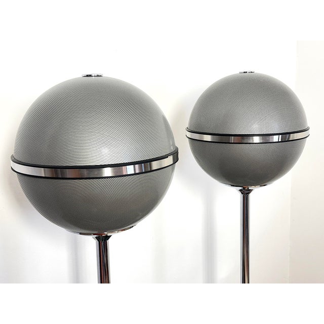 Metal Vintage Grey Audiorama 7000 Speakers from Grundig, Germany, 1970s, Set of 2 For Sale - Image 7 of 17