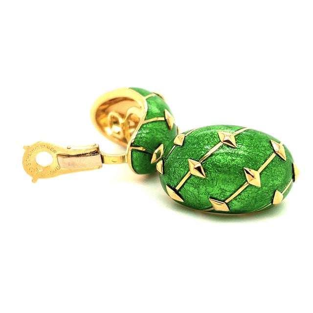 Contemporary Late 20th Century Pair of Tiffany & Co Schlumberger Earrings For Sale - Image 3 of 4