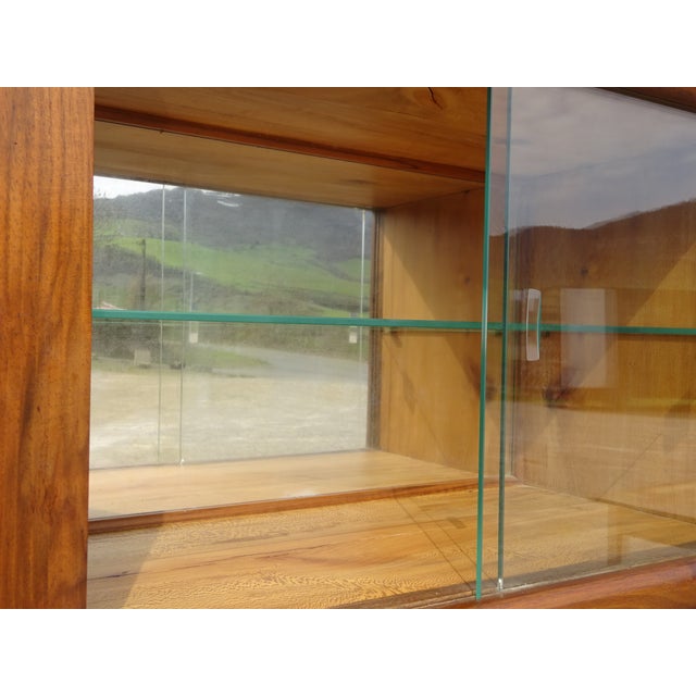 Large Mid-Century Modernn Walnut and Black Marble Cupboard For Sale - Image 6 of 18