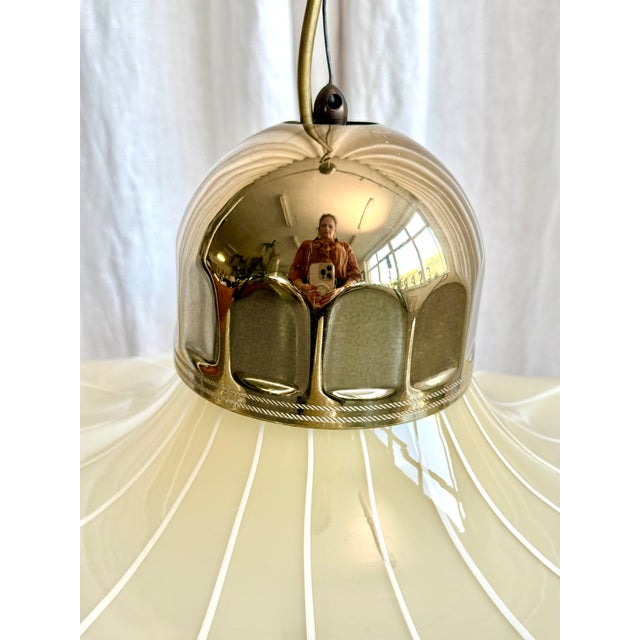 Mid-Century Modern Murano Glass Handkerchief Pendant Light, Italy, 1970s For Sale - Image 17 of 18