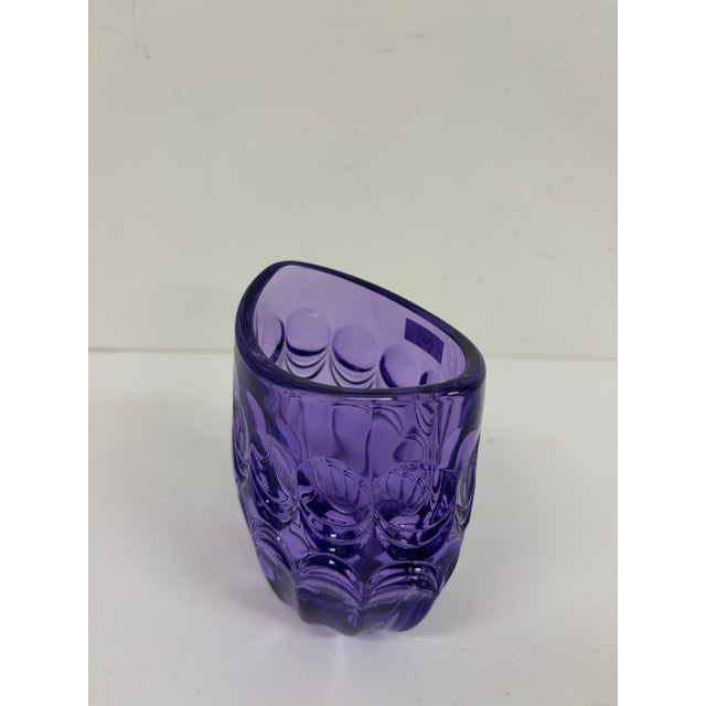 Purple Marquis by Waterford Purple Crystal Cut Glass Vase – Contemporary For Sale - Image 8 of 9