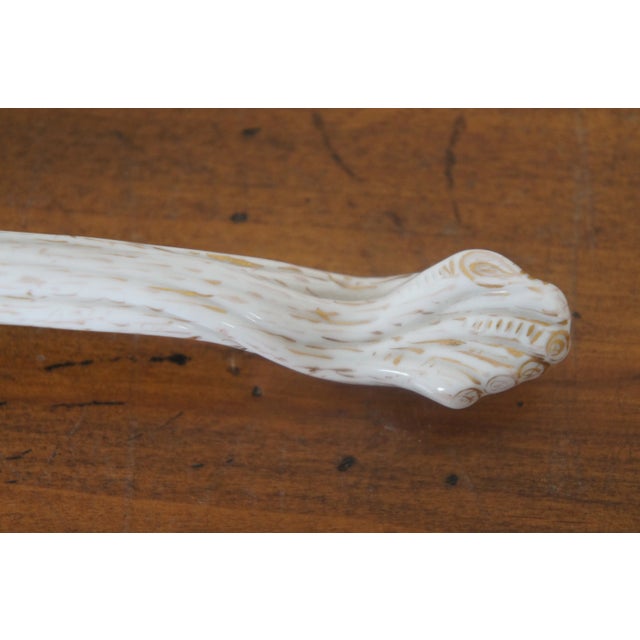 Antique German Meissen Dresden Sprays Porcelain Floral Serving Spoon For Sale - Image 11 of 11