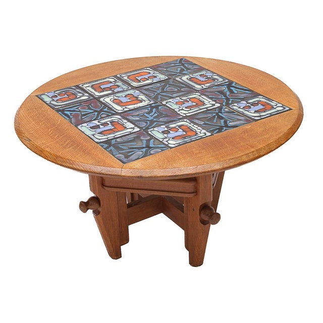 Round Dining Table by Guillerme and Chambron, 1950s For Sale - Image 3 of 10