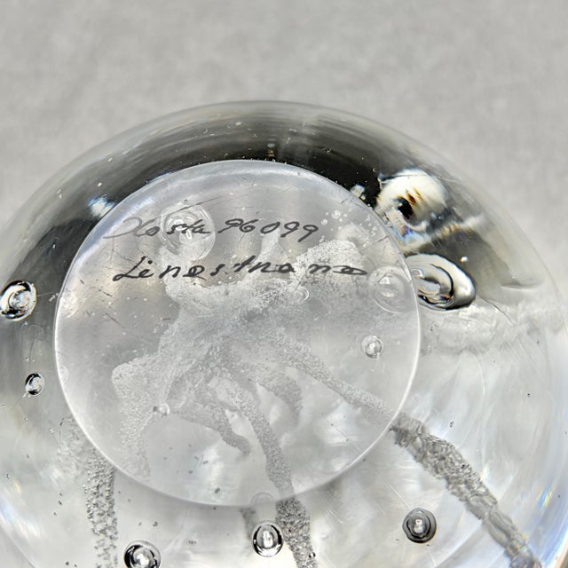 Transparent Vintage Kosta Sweden Vicke Lindstrand Mykene Crystal Paperweight For Sale - Image 8 of 8