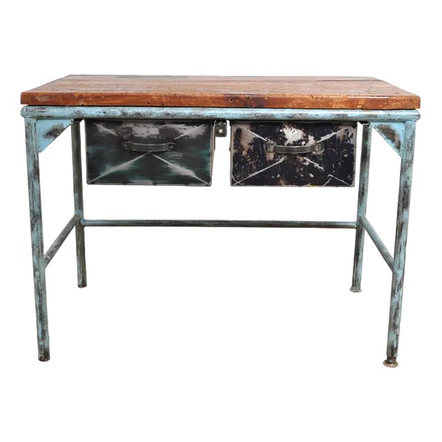 Vintage Industrial Worktable, 1950s For Sale