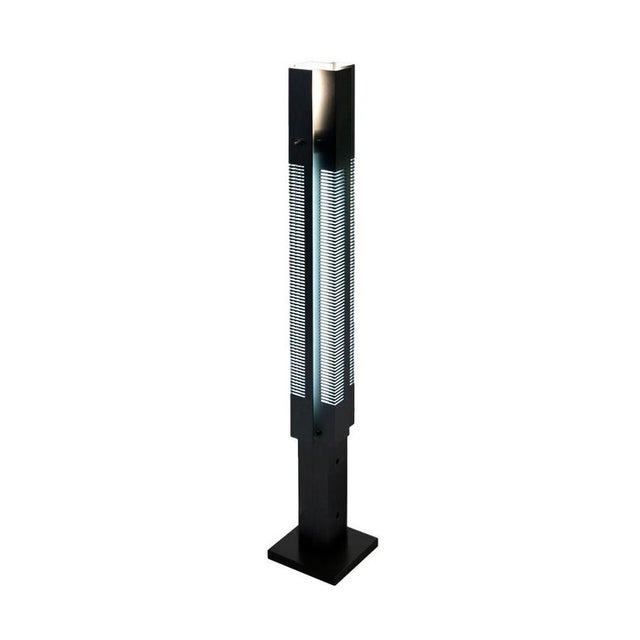 Metal Mid-Century Modern Black Signal Column Floor Lamp Set by Serge Mouille, Set of 3 For Sale - Image 7 of 13