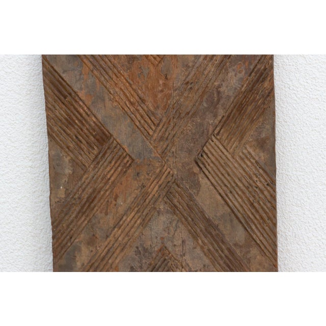Early 20th Century Traditional Uke Carved Wood, African Door For Sale - Image 5 of 7
