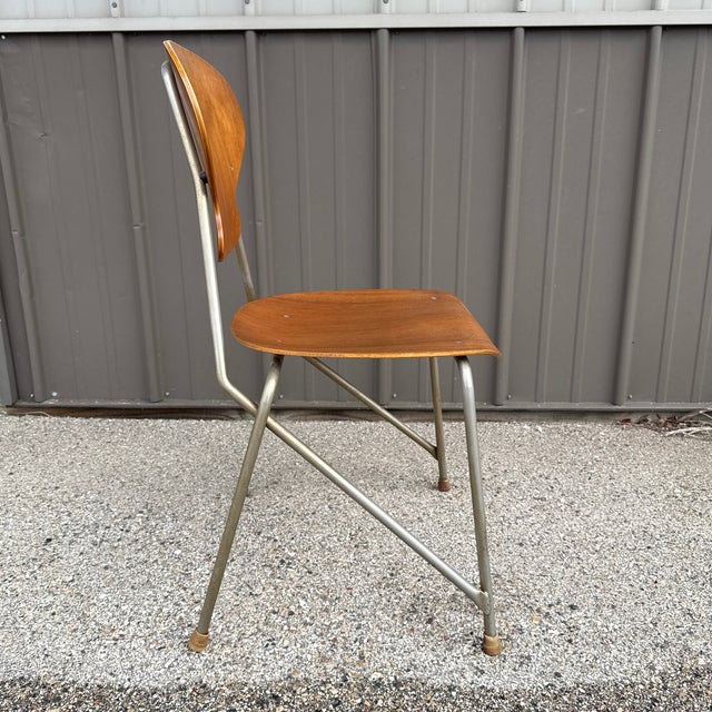 Vintage Steen Eiler Rasmussen & Kai Lyngfeldt Larsen for Danbork Plywood School Chair A rare piece designed by important...