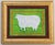 2020s Sheep Minimalism Folk Art Americana Brown Mauve Burgundy Original Oil Painting by Cleo Plowden For Sale - Image 5 of 7