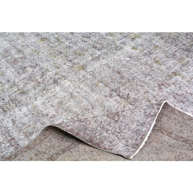 Vintage Turkish Overdyed Hand Knotted Wool Rug, 5'4"x9' For Sale In New York - Image 6 of 6