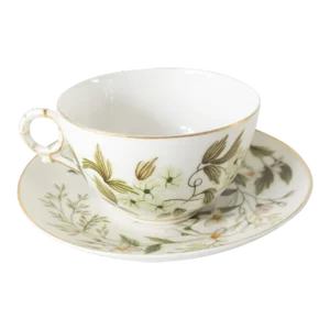 Early 20th Century French Haviland & Co Limoges Teacup and Saucer