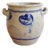 Antique Alsatian Ceramic Jar with Blue Decoration, 1930s For Sale
