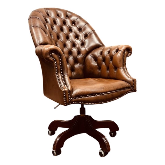 English Chesterfield Director Chair For Sale