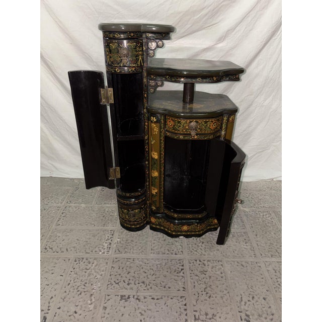 Chinese Lacquered Wood Cabinet, 1920 For Sale - Image 11 of 16