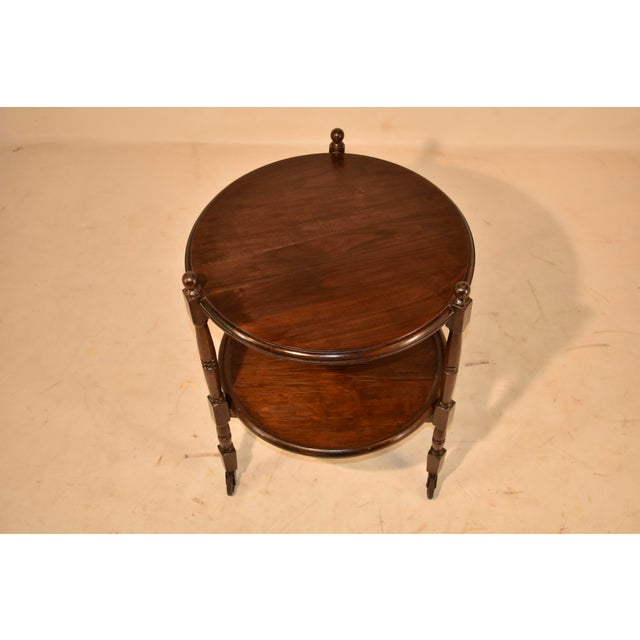 1920s English Oak Round Bar Cart, Circa 1920 For Sale - Image 5 of 7