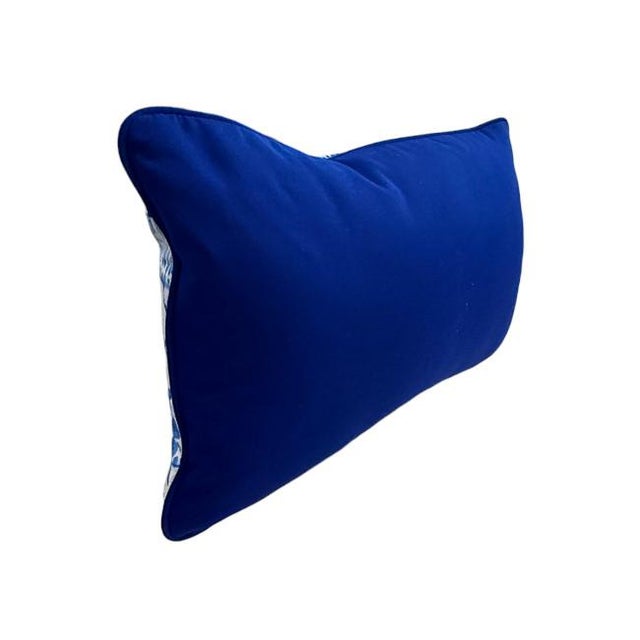 Textile Single Indoor/Outdoor Fish Pattern Lumbar Pillow For Sale - Image 7 of 7