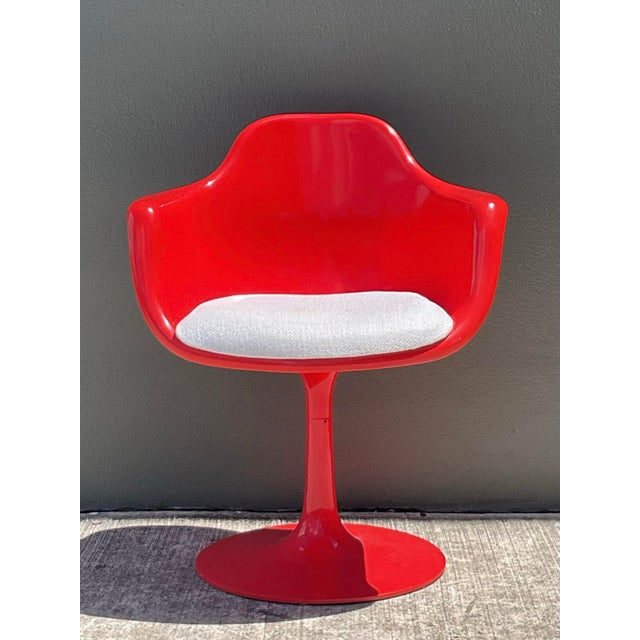 Red Vintage Krueger Tulip Chair For Sale - Image 8 of 12