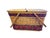 American Vintage Wicker Picnic Basket With Grape Vine Motif & Folding Handles For Sale - Image 3 of 10