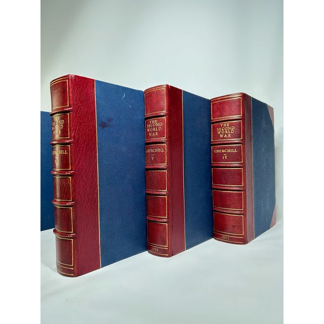 Mid 20th Century Finely Bound Volume Set, Winston Churchill's the Second World War, 1st Uk Edition, Signed - 6 Books For Sale In San Francisco - Image 6 of 12