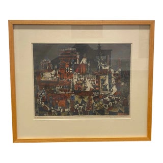 Vintage Ynes Johnston Framed Museum Listed Artist For Sale
