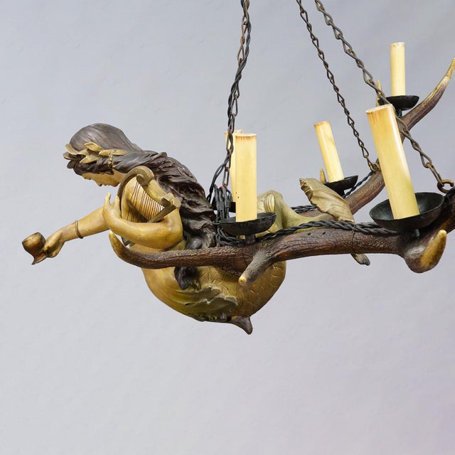 Antique Lusterweibchen of a Mermaid Ca. 1900 For Sale - Image 4 of 10
