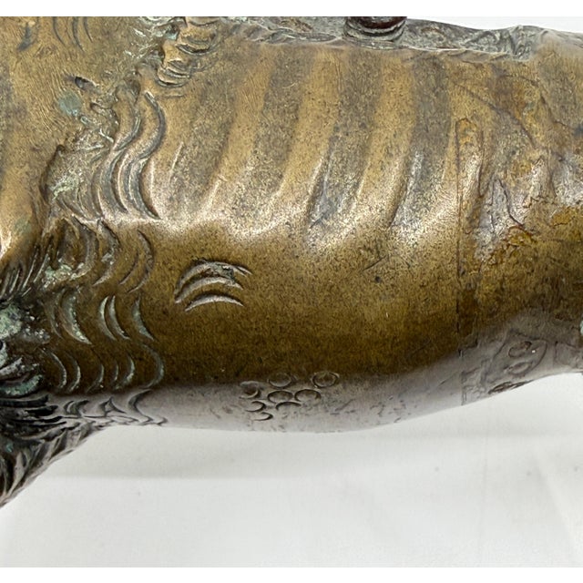 Antique Medieval Bronze Sculpture of a Lion For Sale - Image 12 of 18