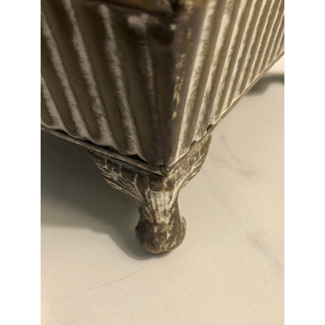 This fabulous Vintage Art Deco Style Footed Metal Planter will be a standout on your kitchen countertop filled with herbs,...