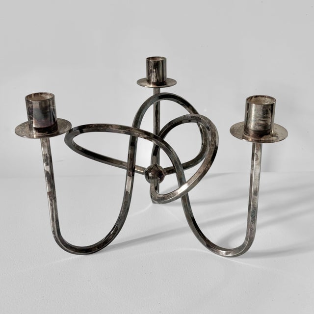 Silver Candlestick in Silver-Plated Brass by Josef Frank for Svenskt Tenn For Sale - Image 8 of 8