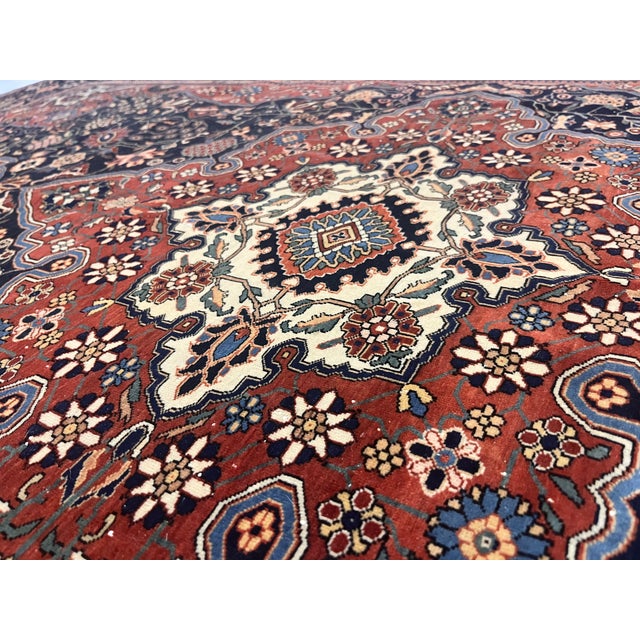 Antique Persian Mohtasham Kashan Rug 4’6" X 6’11" For Sale - Image 4 of 7