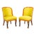 Russian Empire Upholstered Mahogany Chairs, Pair For Sale
