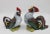 A superb pair vintage farmhouse chickens. This is a bright, colorful pair. Measurement: Rooster- 7 inches length x 6.5...
