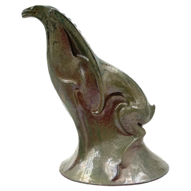 A. Chini, Créature Fantastique, 1930s, Italian Craquelé Ceramic Sculpture For Sale