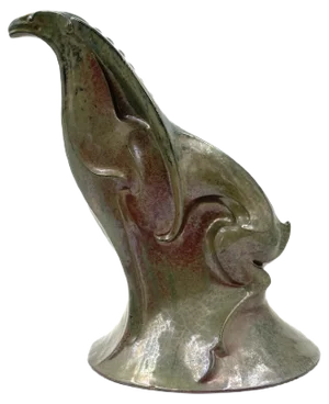A. Chini, Créature Fantastique, 1930s, Italian Craquelé Ceramic Sculpture