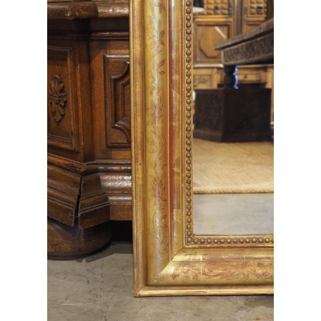 Large 19th Century French Giltwood Louis Philippe Style Mirror, 70.4 X 48 Inches For Sale - Image 11 of 18