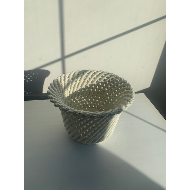 Ceramic Vintage Flower Pot • Italian Glazed For Sale - Image 7 of 9