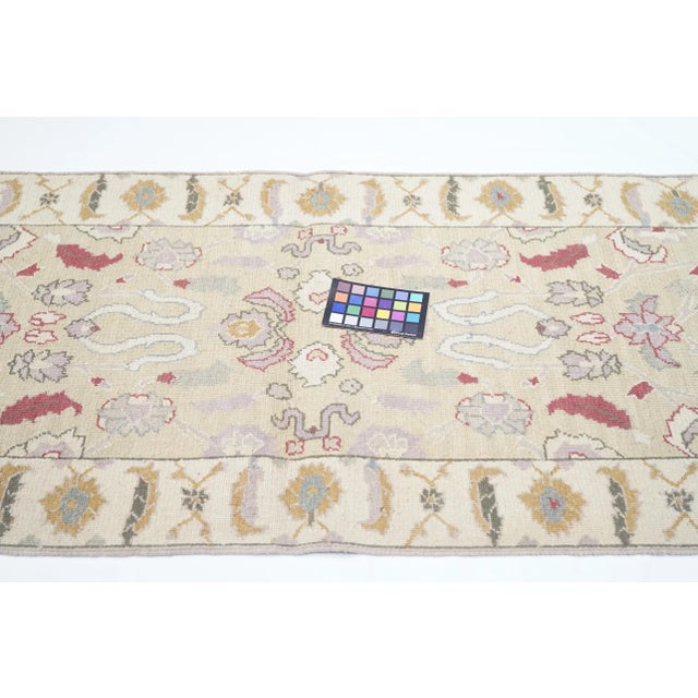 Beige Turkish Sumak Runner 2'6'' X 10'0" For Sale - Image 8 of 9