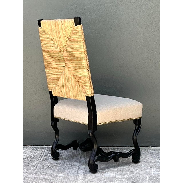 Vintage Ralph Lauren Rush Seat Chair For Sale - Image 9 of 12