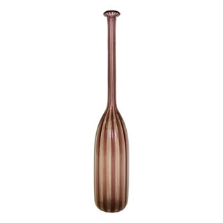 Large Blown Glass Bottle Vase by Gio Ponti for Venini, 1980s For Sale