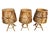 A magnificent set of three mid-century French Riviera-style table lamps, crafted from hand-woven rattan and wicker. These...