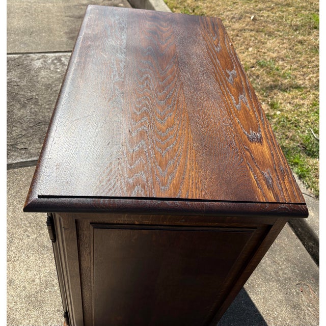 Vintage Country French Two Door Console Cabinet Sideboard For Sale In Dallas - Image 6 of 12
