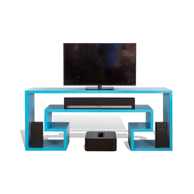 Modern Blue Key Console/ Media Center Chairish