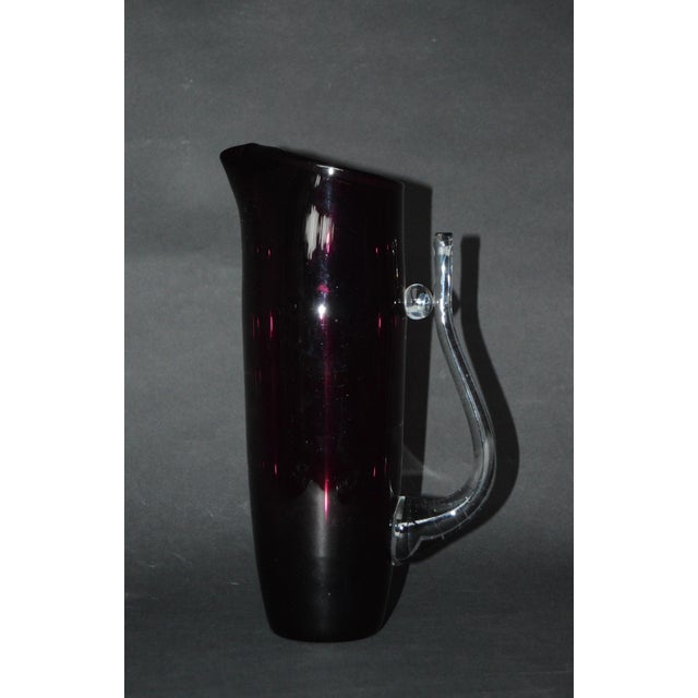 Glass Carafe attributed to Wszewłod Sarnecki, 1980s For Sale - Image 6 of 7