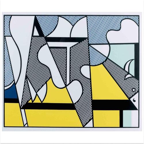 Roy Lichtenstein, Cow Going Abstract Triptych, 1985, Lithographs, Set of 3 For Sale - Image 3 of 5